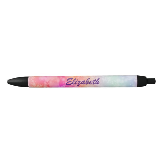 Abstrakte Aquarellbilder in Rosa und Orange Kugelschreiber (Vorderseite)