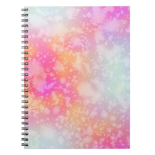 Abstrakte Aquarellbilder in Rosa und Orange Notizblock (Vorderseite)