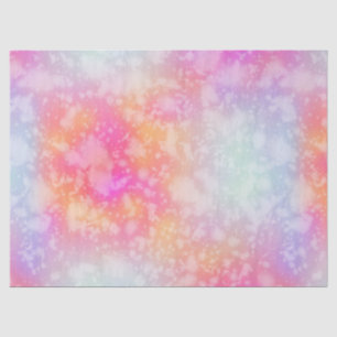 Abstrakte Aquarellbilder in Rosa und Orange Seidenpapier