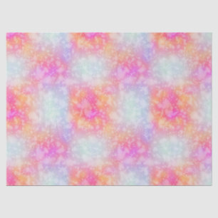 Abstrakte Aquarellbilder in Rosa und Orange Seidenpapier