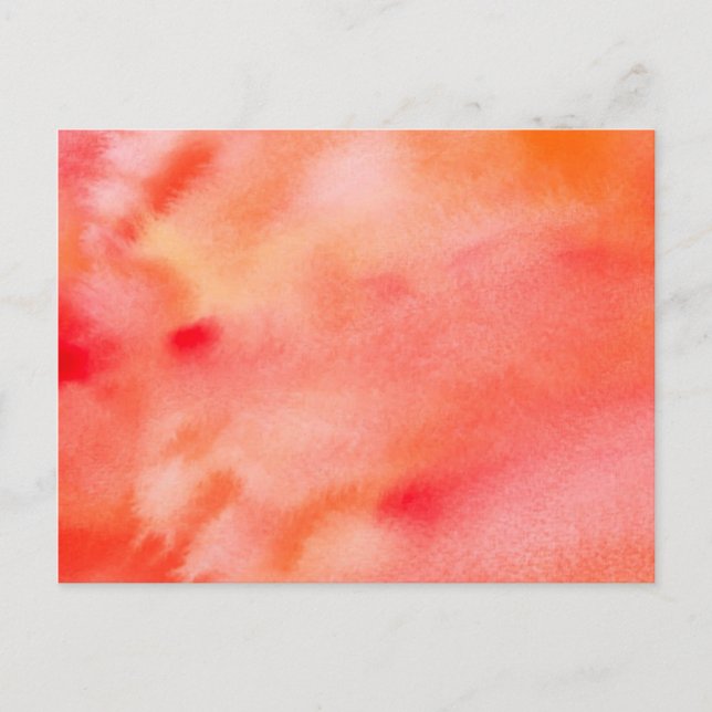 Abstrakte Aquarellbilder - Orange Postkarte (Vorderseite)
