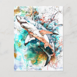 Abstrakte Aquarellbilder Postkarte