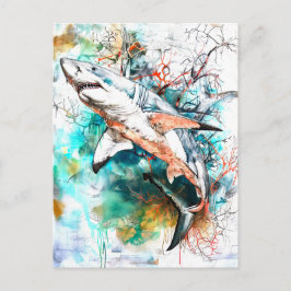 Abstrakte Aquarellbilder Postkarte