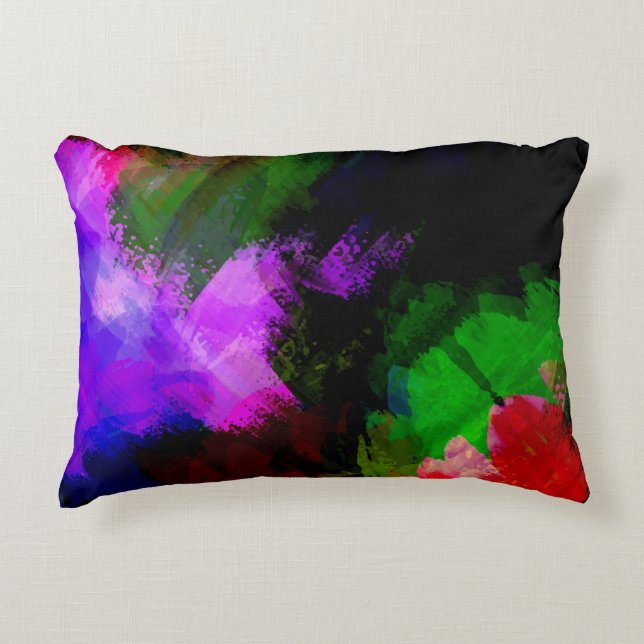Abstrakte Aquarellfarbe 2 Dekokissen (Vorderseite)