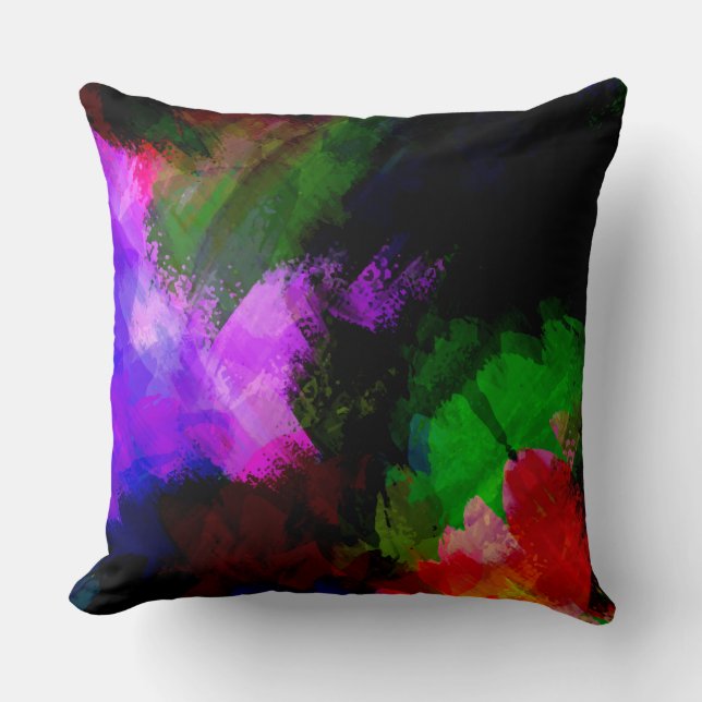 Abstrakte Aquarellfarbe 2 Kissen (Vorderseite)