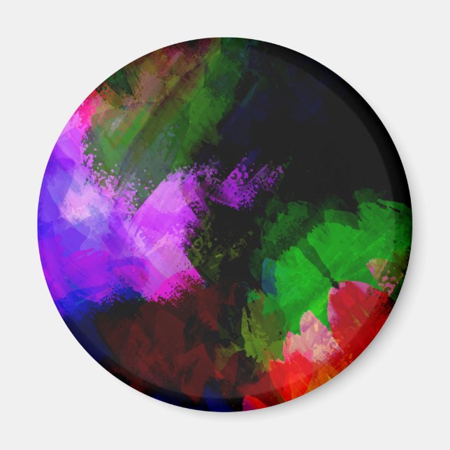 Abstrakte Aquarellfarbe 2 Magnet (Vorne)