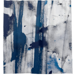 Abstrakte Aquarellfarbe auf Papier. Farbige Kunstt Duschvorhang