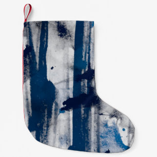 Abstrakte Aquarellfarbe auf Papier. Farbige Kunstt Kleiner Weihnachtsstrumpf