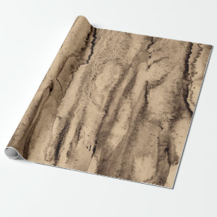 Abstrakte Aquarellfarbe auf Papiertextur. in Sepia Geschenkpapier