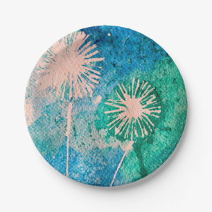 Abstrakte Aquarellfarbe des Kronleuchters Pappteller