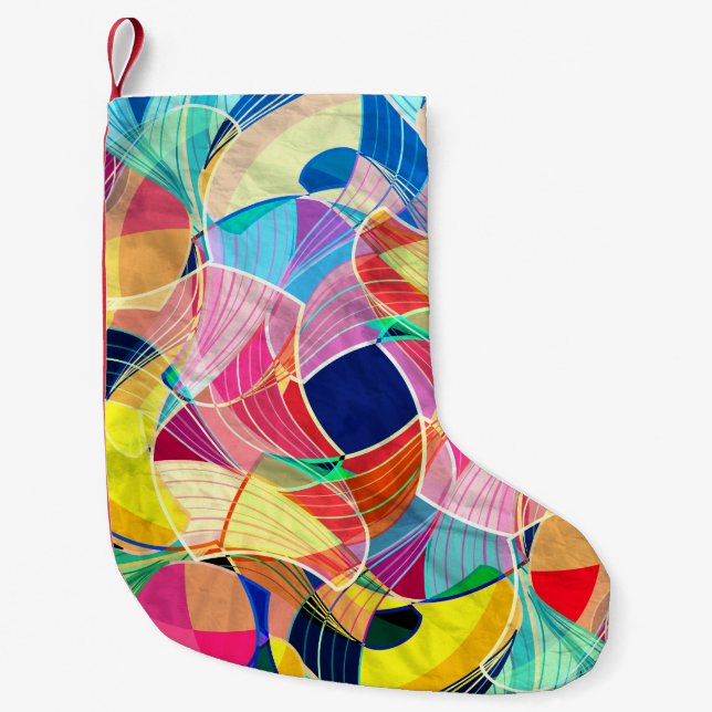 Abstrakte Aquarellfarbe, fantastischer Hintergrund Kleiner Weihnachtsstrumpf (Vorderseite)