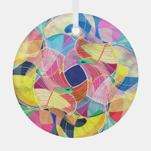 Abstrakte Aquarellfarbe, fantastischer Hintergrund Ornament Aus Glas