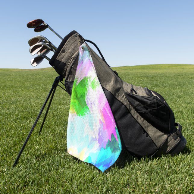 Abstrakte Aquarellfarbe Golfhandtuch (Gras)