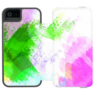 Abstrakte Aquarellfarbe Incipio Watson™ iPhone 5 Geldbörsen Hülle