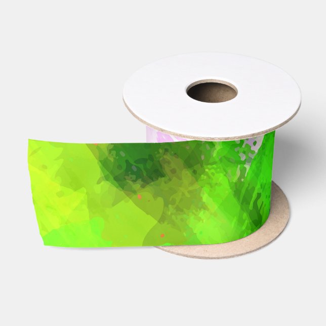 Abstrakte Aquarellfarbe Satinband (Spule)