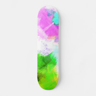 Abstrakte Aquarellfarbe Skateboard