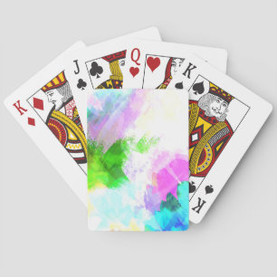Abstrakte Aquarellfarbe Spielkarten