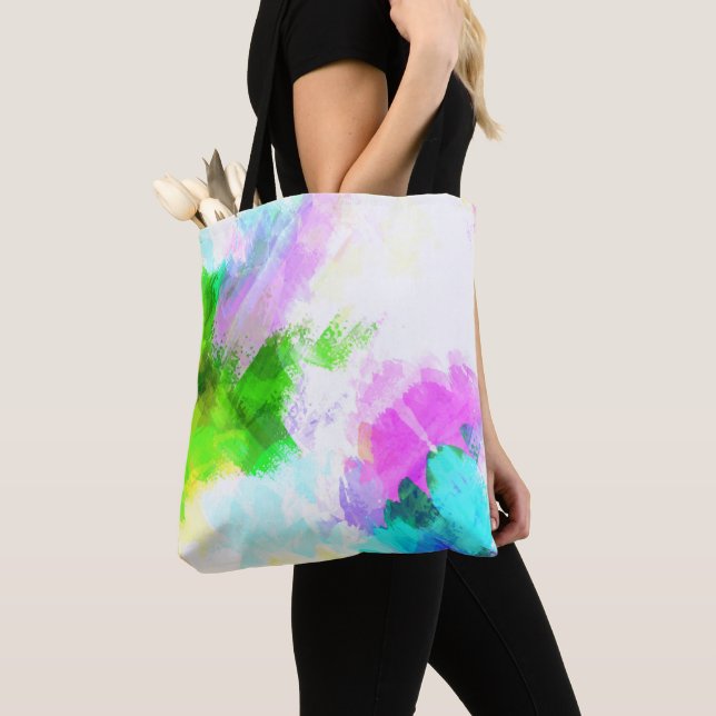Abstrakte Aquarellfarbe Tasche (Von Nahem)