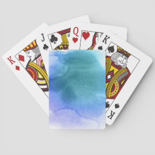 Abstrakte Aquarellfarben, handgemalt 12 Spielkarten