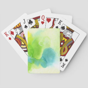 Abstrakte Aquarellfarben, handgemalt 16 Spielkarten