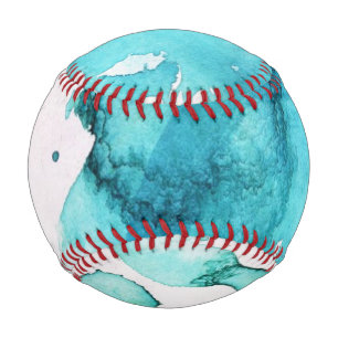 Abstrakte Aquarellfarben, handgemalt 2 3 Baseball