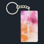Abstrakte Aquarellfarben, handgemalt 3 Schlüsselanhänger<br><div class="desc">Abstract watercolor hand painted background © and® Bigstock® - All Rights Reserved. Create your own watercolor merchandise on Zazzle. Try adding your own text to create a one-of-a-kind product! It's easy to personalize your own item,  has no minimum orders & is custom produced when you order!</div>