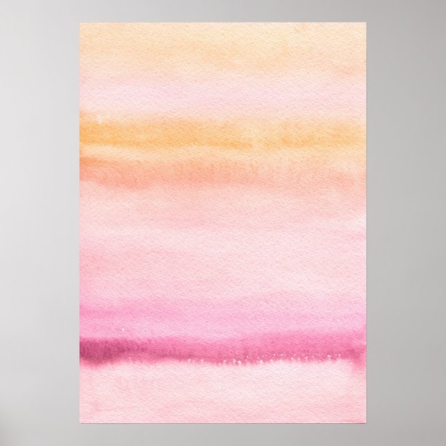 Abstrakte Aquarellfarben, handgemalt 4 Poster (Vorne)