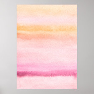 Abstrakte Aquarellfarben, handgemalt 4 Poster
