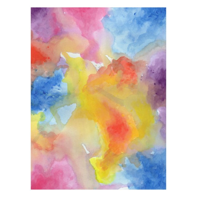 Abstrakte Aquarellfarben - leuchtende Farben Tischdecke (Vorderseite)