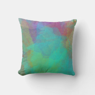Abstrakte Aquarellfarben Mehrfarbig Bohemian Kissen