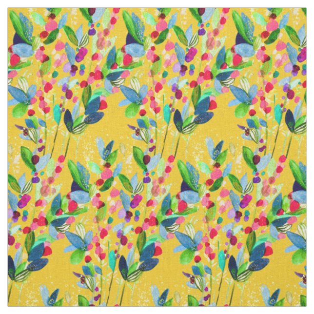Abstrakte Aquarellfarben mit Blumen Stoff (Muster)