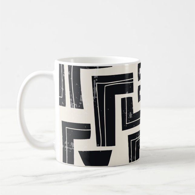 Abstrakte Aquarellformen Kaffeetasse (Links)