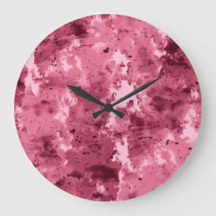Abstrakte Aquarellgrunge: Tarnung. Große Wanduhr