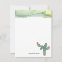 Abstrakte Aquarellkaktus Vielen Dank Anmerkung Kar