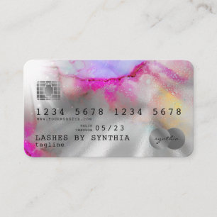 Abstrakte Aquarellkunde Kreditkarte Stilsilber Visitenkarte