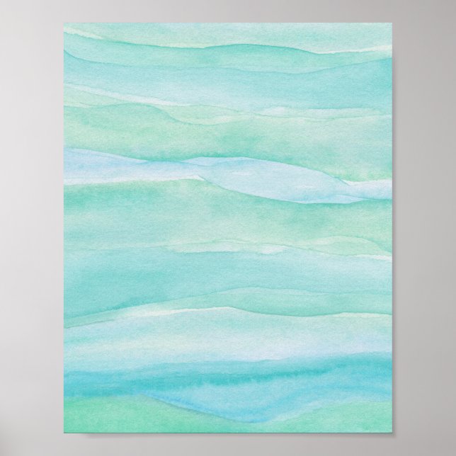 Abstrakte Aquarellkunst Poster (Vorne)