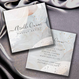 Abstrakte Aquarellkunst Quadratische Visitenkarte