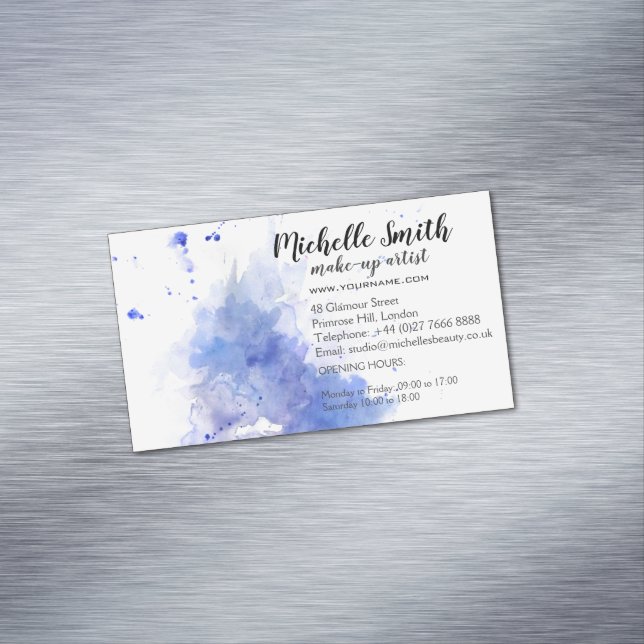 Abstrakte Aquarellleuchte Magnetische Visitenkarte (Beispiel)