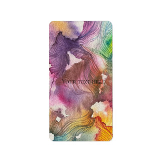 Abstrakte Aquarellmalerei Adressaufkleber