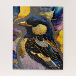 Abstrakte Aquarellmalerei eines Vogels