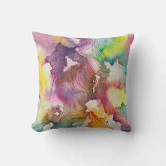 Abstrakte Aquarellmalerei Kissen