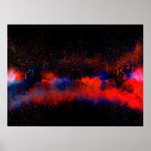 Abstrakte Aquarellmalerei, Poster