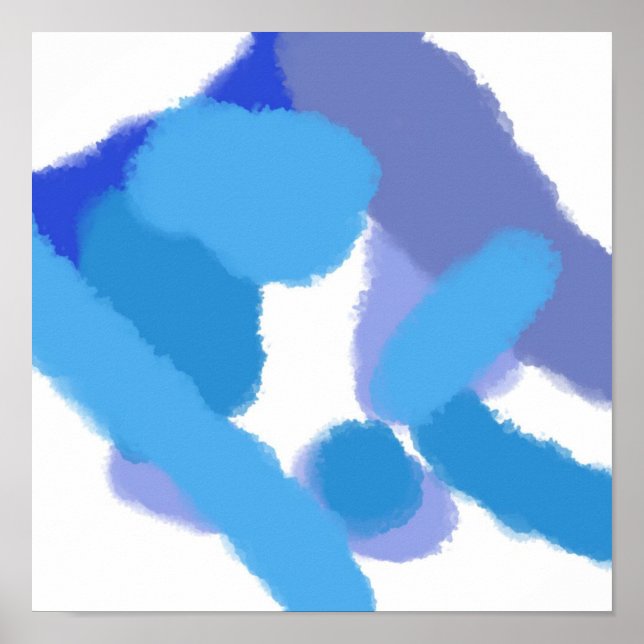abstrakte Aquarellmalerei Poster (Vorne)
