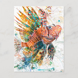 Abstrakte Aquarellmalerei Postkarte