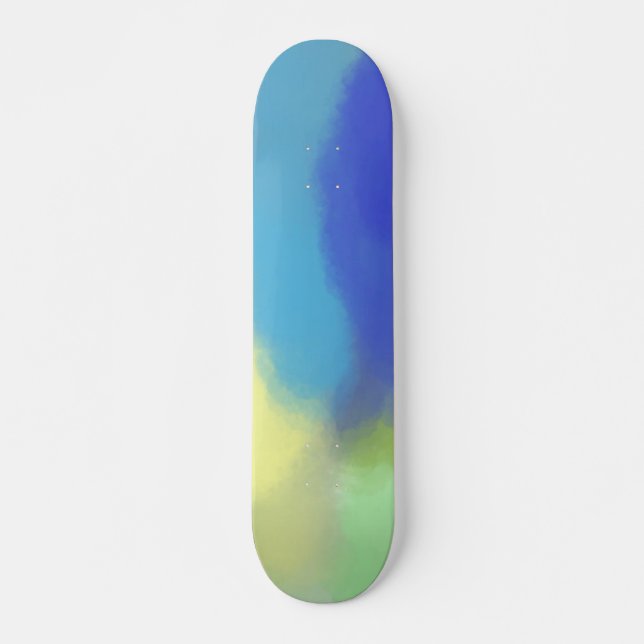 abstrakte Aquarellmalerei Skateboard (Vorne)
