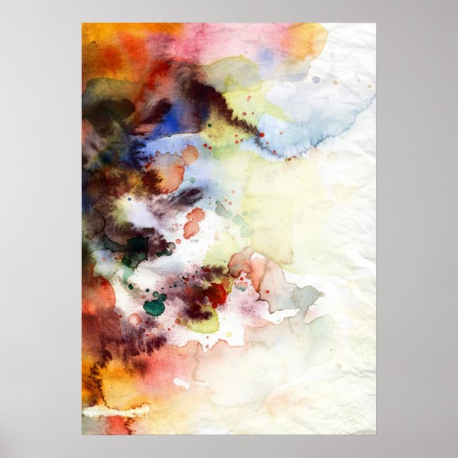 Abstrakte Aquarelltextur mit Farbe Poster (Vorne)