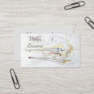 Abstrakte Aquarellvioline Visitenkarte