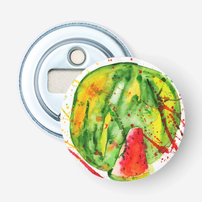 Abstrakte Aquarellwassermelone Flaschenöffner (Vorderseite)