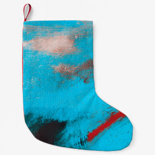 Abstrakte Art BackgroundArt,Anstrich, Farbe, Blau, Kleiner Weihnachtsstrumpf