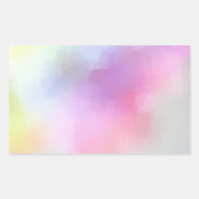 Abstrakte Art Blank Colorary Template Moderne Rechteckiger Aufkleber (Vorderseite)